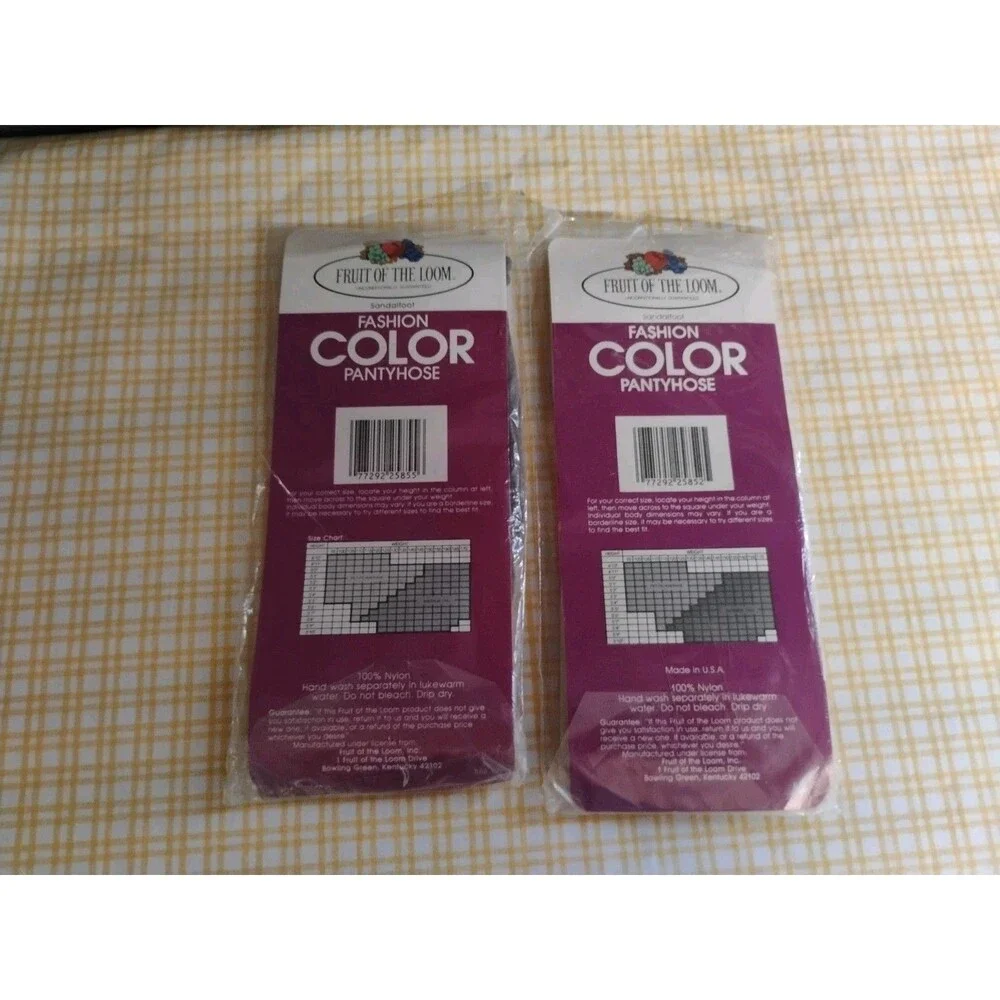 2 Fruit Of The Loom Fashion Color Pantyhose Pet/Avg Charcoal Grey & Misty Grey